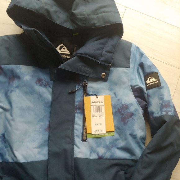 Quiksilver NEW boys Mission Print Block Snow Jacket - Picture 2 of 11